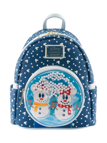 Loungefly - Disney Minnie And Mickey Snowglobe Mini Backpack
