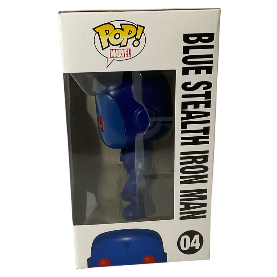 Marvel #04 Blue Stealth Iron Man Funko Pop (Imperfect Box)