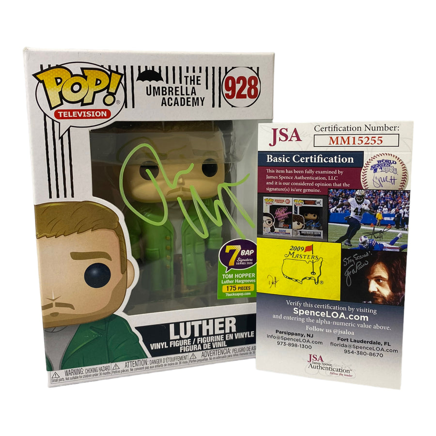 The Umbrella Academy #928 Luther - Tom Hopper Authentic Autographed Funko Pop