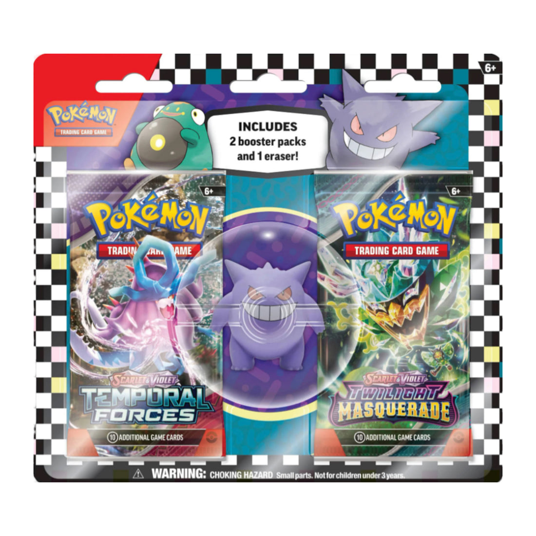 Pokémon TCG Back to School Eraser Blister (Gengar/Bellibolt)