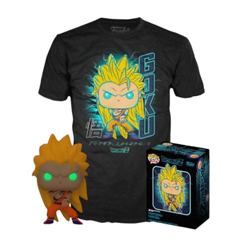 Funko Dragon Ball Z Super Saiyan 3 Goku exclusive Pop Figure & Tee Size M