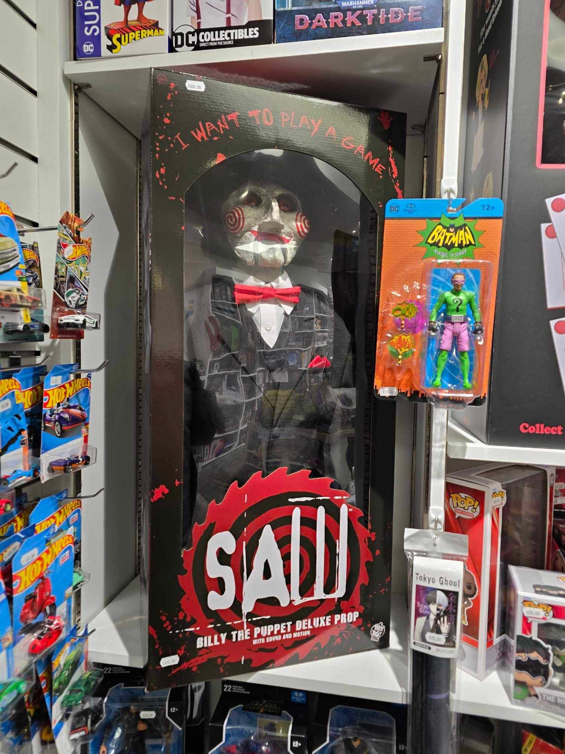Trick Or Treat Saw Billy with sound and motion prop 1.1 scale
