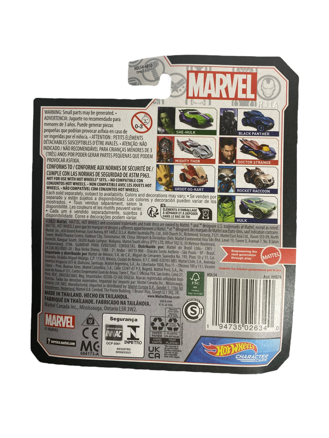 Hot Wheel Marvel She-Hulk Character Car