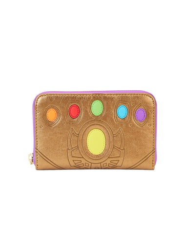 Loungefly Marvel Shine Thanos Gauntlet Zip Around Wallet