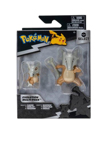 Pokemon Select Evolution Action Figure 2-Pack - Cubone, Marowak