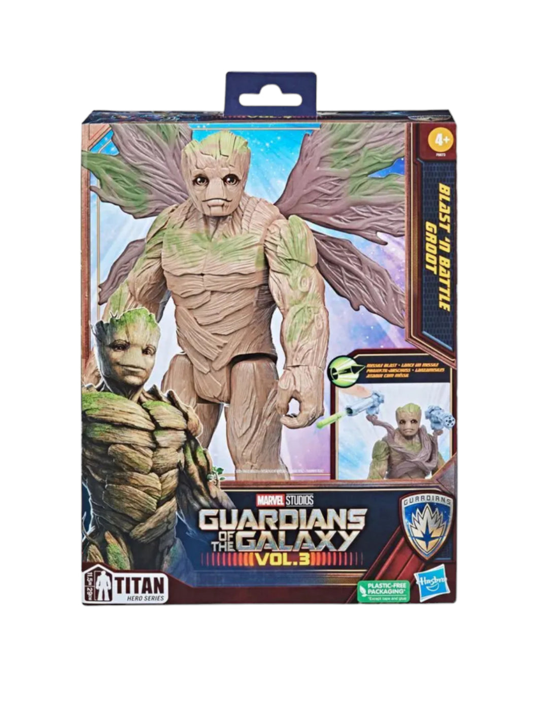 Marvel Studios' Guardians of the Galaxy Vol. 3 Titan Hero Series Blast 'N Battle Groot Action Figure (11.5