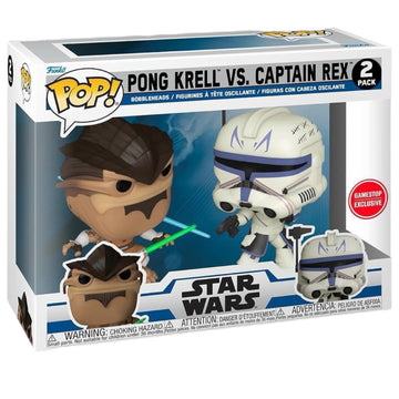 Star Wars Pong Krell Vs Captain Rex 2 Pack GameStop Exclusive Funko Pop Preorder