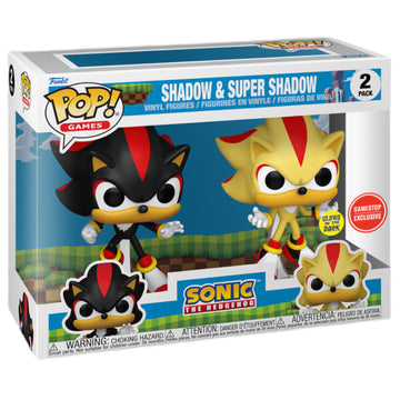 Sonic The Hedgehog Shadow And Super Shadow GameStop Exclusive Funko Pop 2-Pack