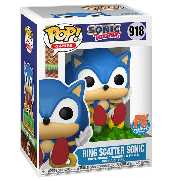 Sonic The Hedgehog #918 Ring Scatter Sonic PX Exclusive Funko Pop
