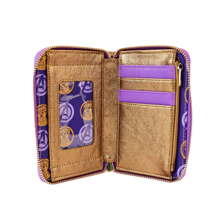 Loungefly Marvel Shine Thanos Gauntlet Zip Around Wallet