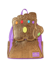Load image into Gallery viewer, Loungefly Marvel Shine Thanos Gauntlet Mini Backpack
