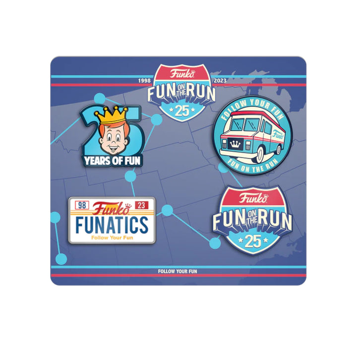 Fun on the Run 4 Pack Pin & Sticker Set - Fun on the Run Online Exclusive