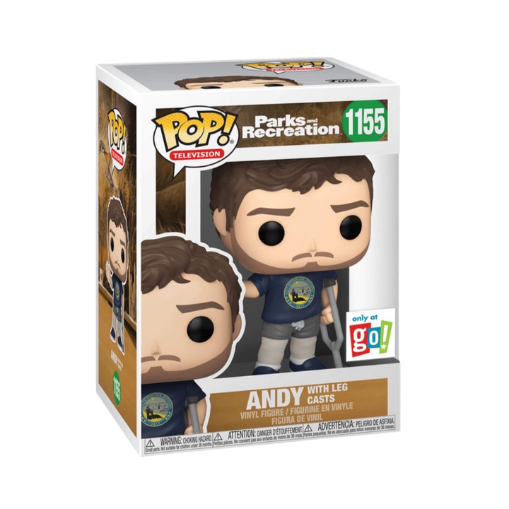 Parks and Recreation #1155 Andy Dwyer with Leg Casts - Go! Calendars Exclusive - Funko Pop