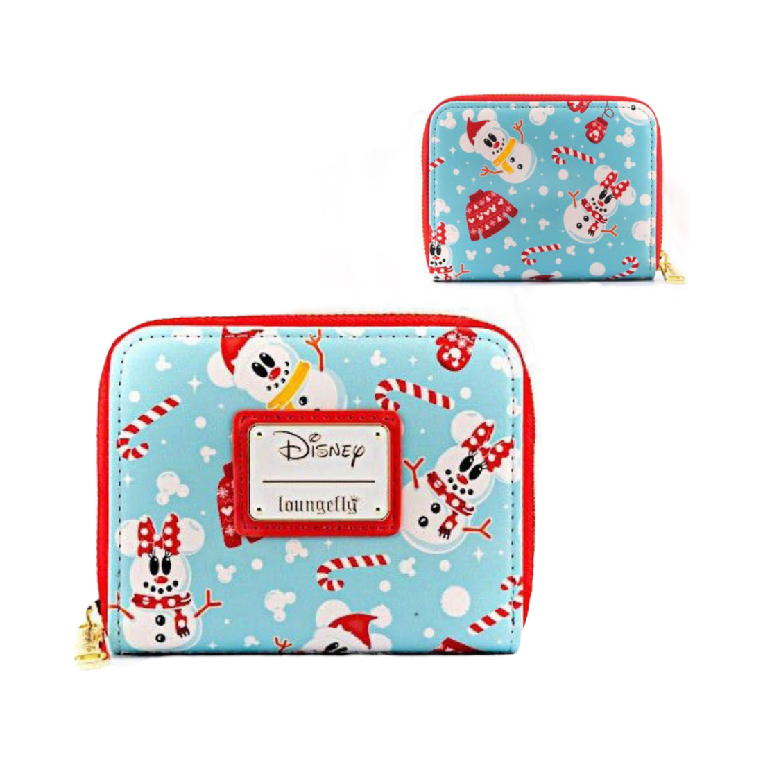 Loungefly - Disney Snowman Minnie And Mickey AOP Wallet