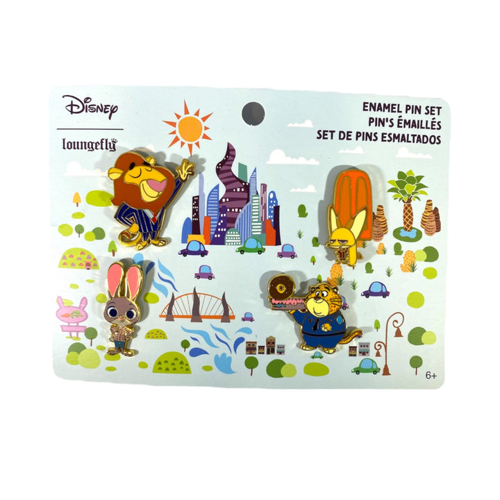 Loungefly - Disney Zootopia 4 PC Pin Set