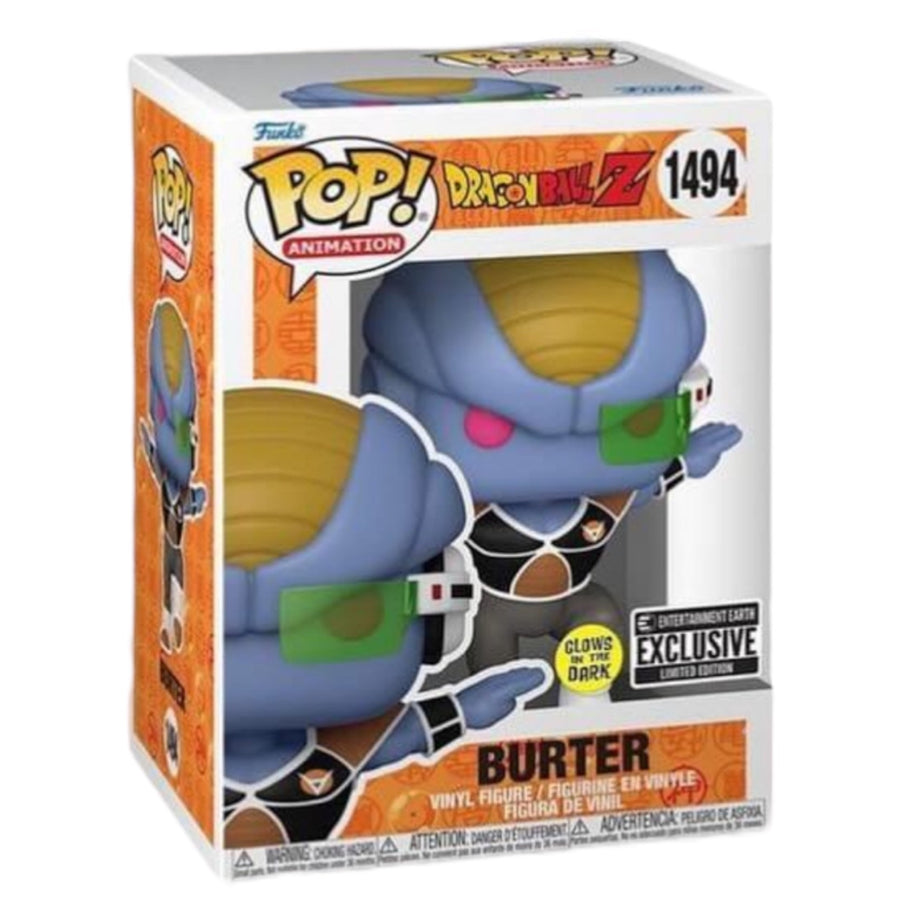 Dragon Ball Z #1494 Burter Glows In The Dark Entertainment Earth Exclusive Funko Pop