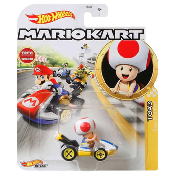 Hot Wheels Mario Kart Toad Standard Kart 1:64 Die-Cast Vehicle