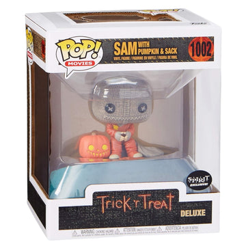 Trick R Treat #1002 Sam With Pumpkin & Sack Spirit Exclusive Funko Pop Deluxe (Imperfect Box)