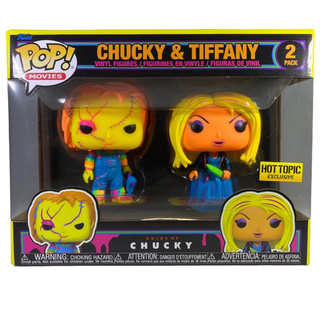 Chucky & Tiffany Hot Topic Exclusive Funko Pop 2 Pack