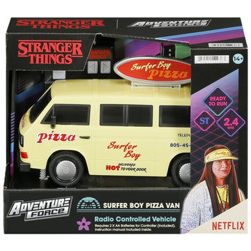 Adventure Force (1:20) Stranger Things Pizza Van Battery Radio Control Beige Car