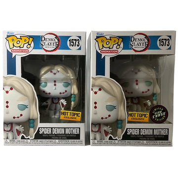 Demon Slayer #1573 Spider Demon Mother Hot Topic Exclusive Chase And Common Funko Pop Bundle