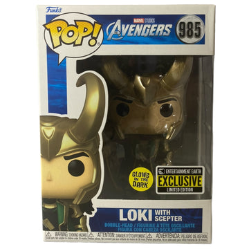 Marvel #985 Loki With Scepter GITD Entertainment Earth Exclusive Funko Pop