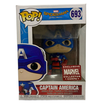 Marvel #693 Captain America Collector Crops Exclusive Funko Pop (Imperfect Box)