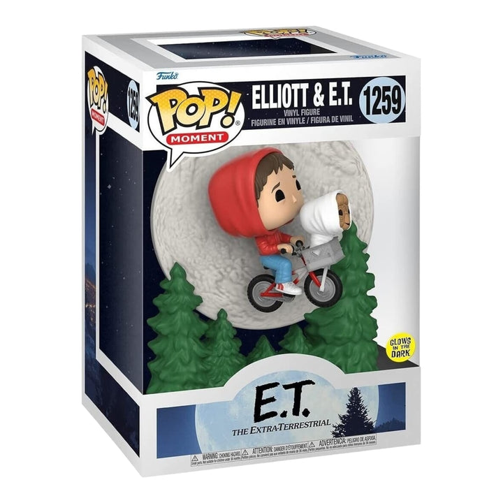 E.T #1259 Elliott & E.T Glows In The Dark Funko Pop Moment