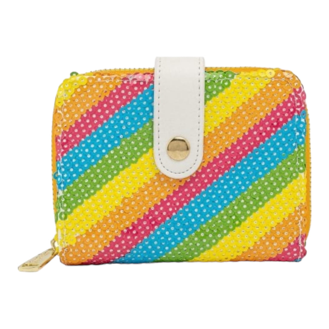 Loungefly Disney Sequin Rainbow Zip Around Purse