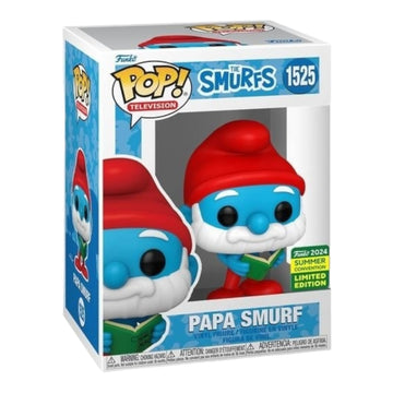 The Smurfs #1525 Papa Smurf 2024 Summer Con Limited Edition Funko Pop (Imperfect Box)