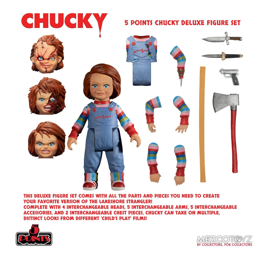 MEZCO Child’s Play Chucky 5 Points Boxed Set