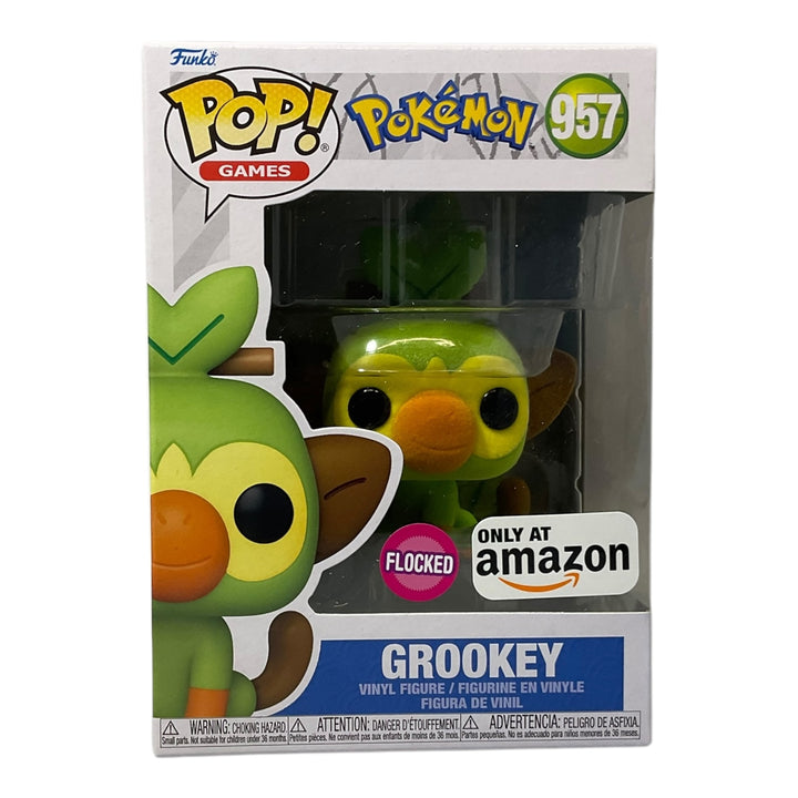 Pokemon #957 Grookey Flocked Exclusive Funko Pop 