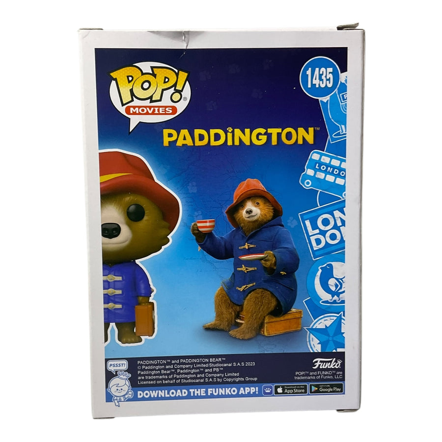 #1435 Paddington With Suitcase Flocked Exclusive Funko Pop (Imperfect Box)