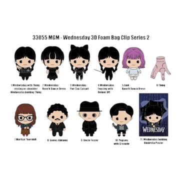 Wednesday Addams Series 2 3D Foam Bag Clip