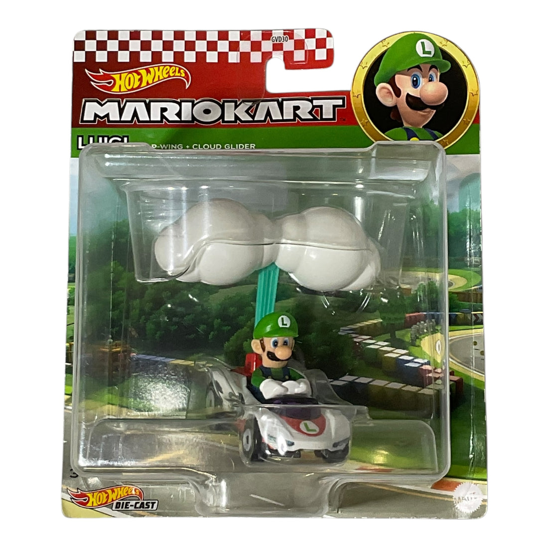 Hot Wheels Mario Kart Luigi P-Wing Cloud Glider