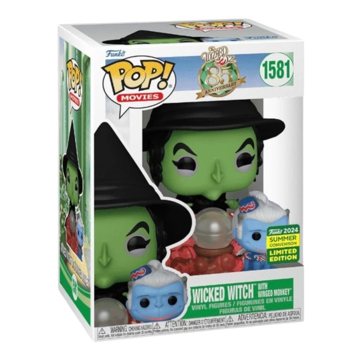 The Wizard of Oz: 85th Anniversary #1581 Wicked Witch with Winged Monkey SDCC 2024 Funko Pop