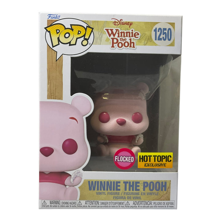 Disney #1250 Winnie The Pooh Flocked Hot Topic Exclusive Funko Pop