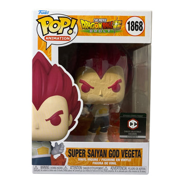 The Movie Dragon Ball Super Broly #1868 Super Saiyan God Vegeta Chalice Exclusive Funko Pop