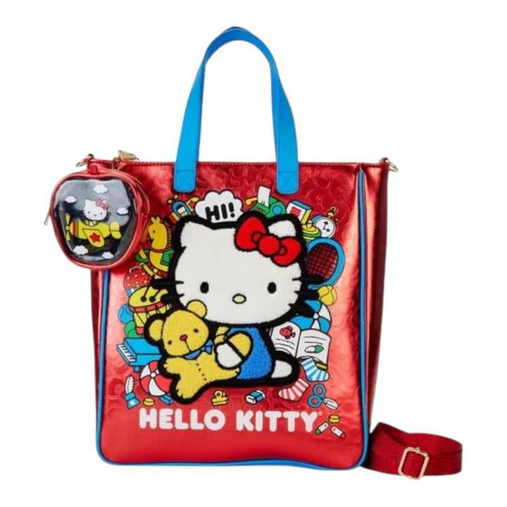 Loungefly Hello Kitty 50th Anniversary Metallic Tote Bag With Coin Bag