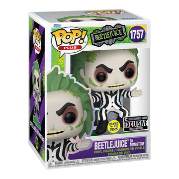Beetlejuice #1757 Beetlejuice On Tombstone Glows In The Dark Entertainment Earth Exclusive Funko Pop