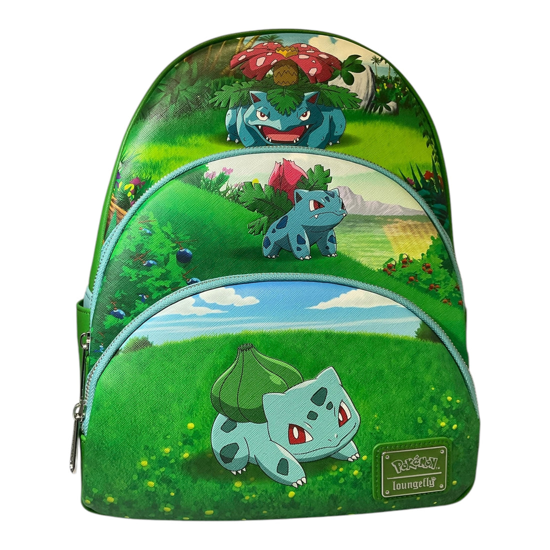Loungefly Pokemon Bulbasaur Evolutions Triple Pocket Backpack