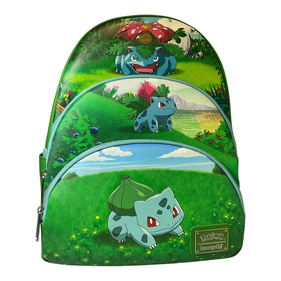 Loungefly Pokemon Bulbasaur Evolutions Triple Pocket Backpack