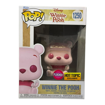 Disney #1250 Winnie The Pooh Flocked Hot Topic Exclusive Funko Pop (Imperfect Box)