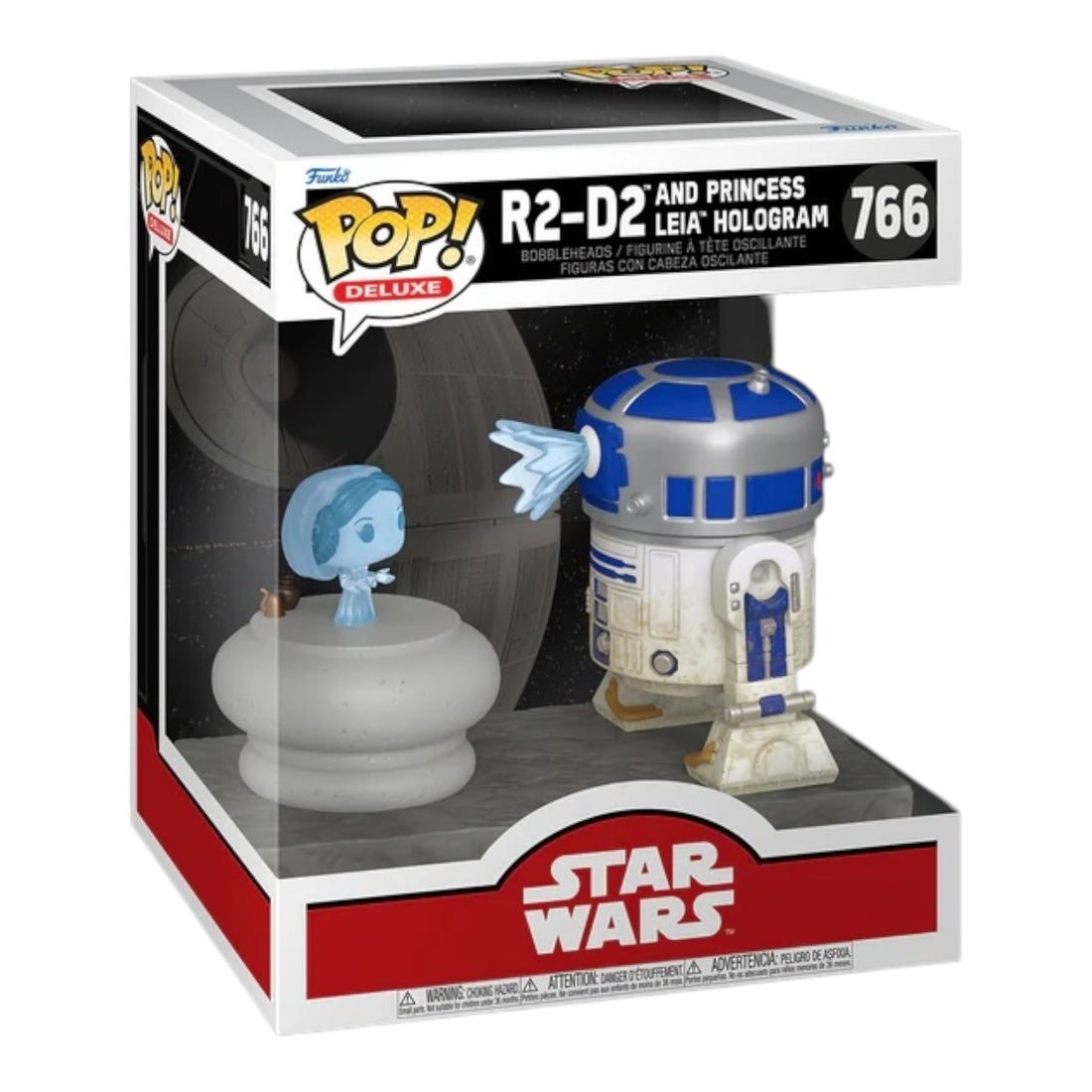 Star Wars R2-D2 and Princess Leia Hologram Funko Pop Deluxe