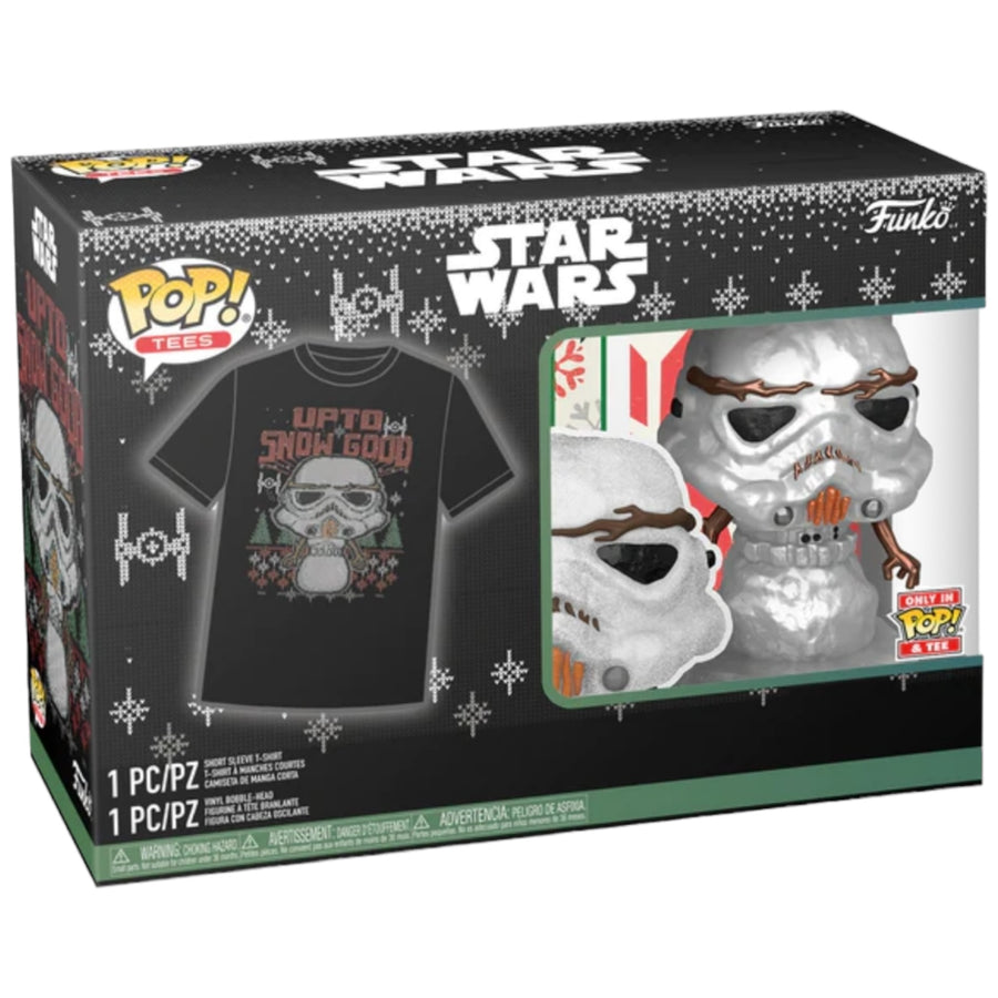 Star Wars Holiday Stormtrooper (Metallic) Funko Pop & Tee