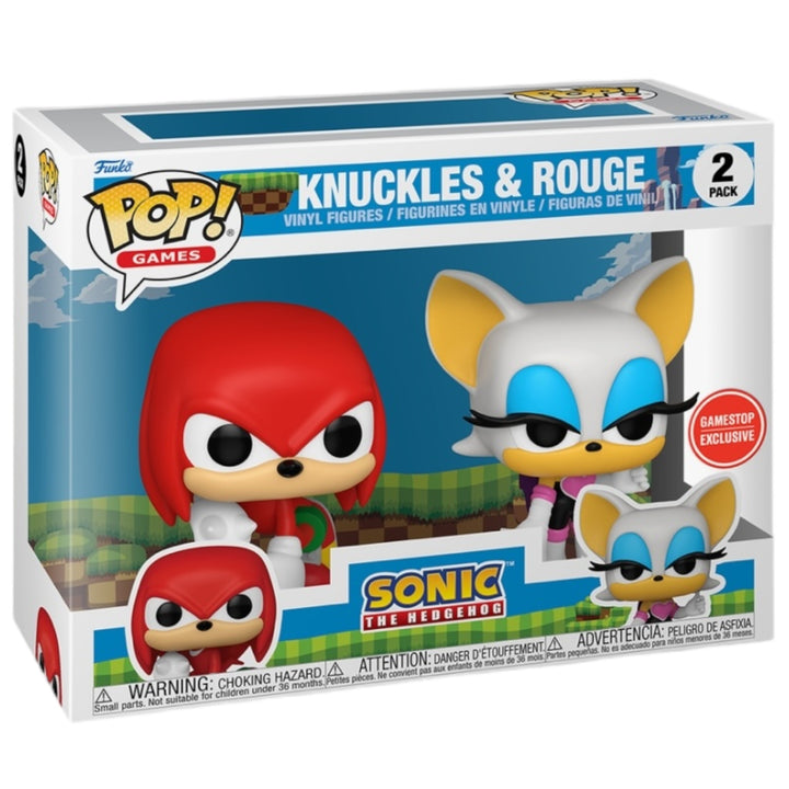 Sonic The Hedgenog Knuckles & Rouge GameStop Exclusive 2 Pack Funko Pop