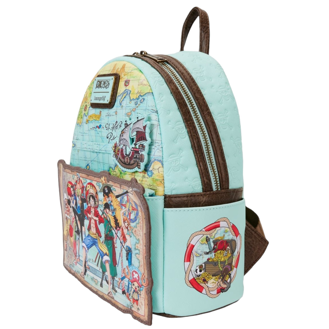 Loungefly One Piece Luffy Gang Map Mini-Backpack