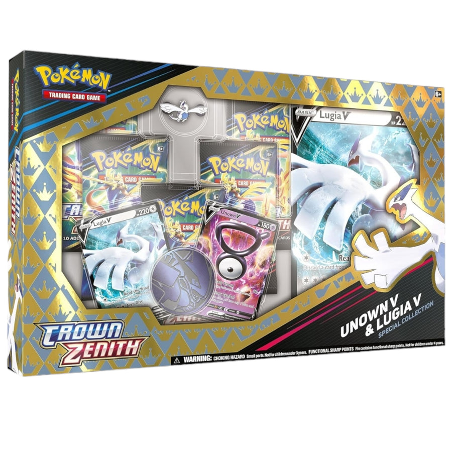 The Pokémon TCG: Crown Zenith Special Collection—Unown V & Lugia V  (Imperfect Box)