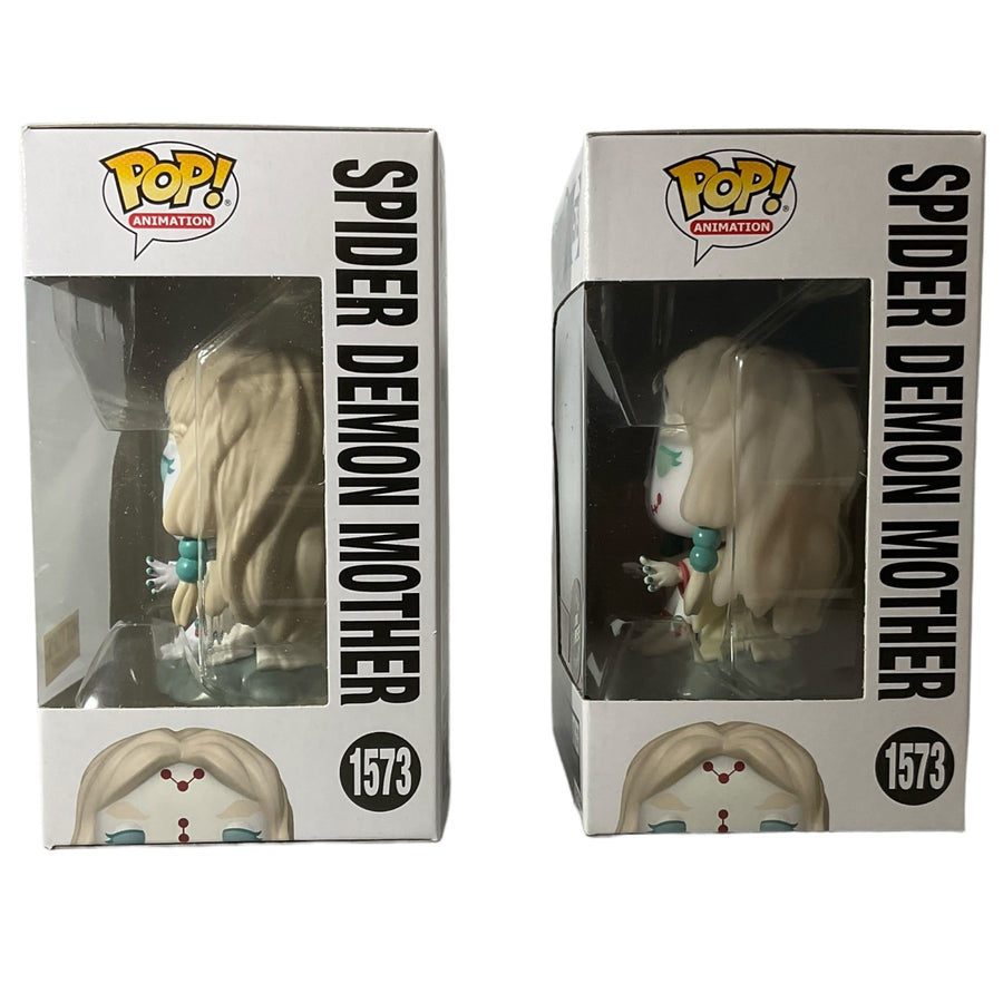 Demon Slayer #1573 Spider Demon Mother Hot Topic Exclusive Chase And Common Funko Pop Bundle (Imperfect Box)