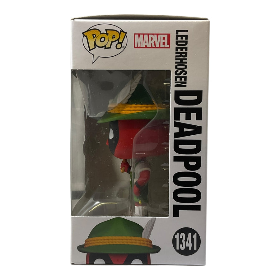 Marvel #1341 Lederhosen Deadpool Funko Pop (Imperfect Box)